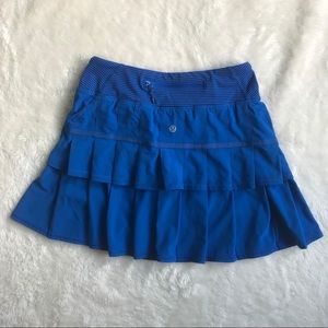 🌙LULULEMON PACE SETTER BLUE BLACK SKIRT STRIPE🌙